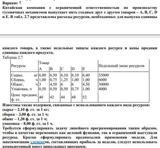 Помогите решить задание по теории систем и системному анализу через Excel (Решение задач оптимизации)
